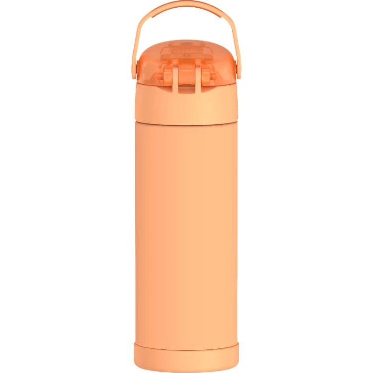 Thermos FUNtainer - termos dziecięcy z nakrętką nawadniającą – jaskrawy pomarańczowy 470 ml