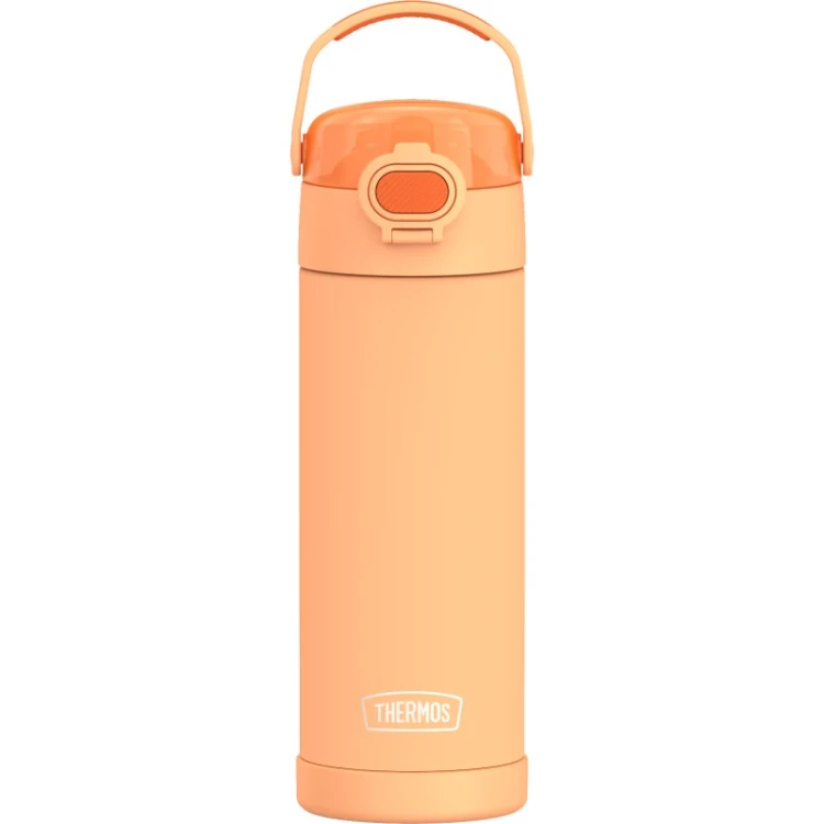 Thermos FUNtainer - termos dziecięcy z nakrętką nawadniającą – jaskrawy pomarańczowy 470 ml