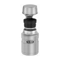 Zdjęcie poglądowe elementów termosu Thermos pokazujące sposób przechowywania i zamykania.