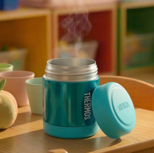 Thermos - termos dziecięcy na jedzenie – turkusowy 290 ml  - przykład użycia 123015