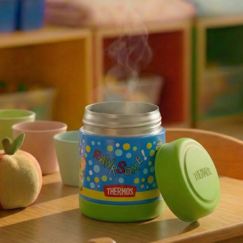 Thermos - termos dziecięcy na jedzenie – dinozaury 290 ml - przykład użycia 12301A