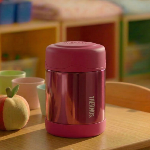 Thermos - termos dziecięcy na jedzenie – różowy 290 ml - przykład użycia 123013
