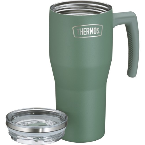 Termokubek Thermos Refreshing z uchwytem i słomką - matowo zielony