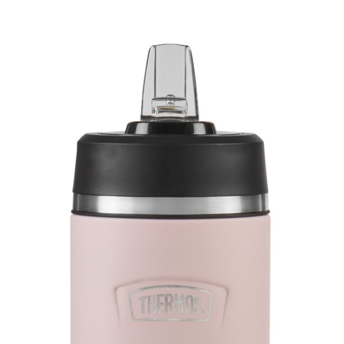 Thermos - termos dziecięcy z rozkładaną słomką, 530 ml - pastelowy różowy