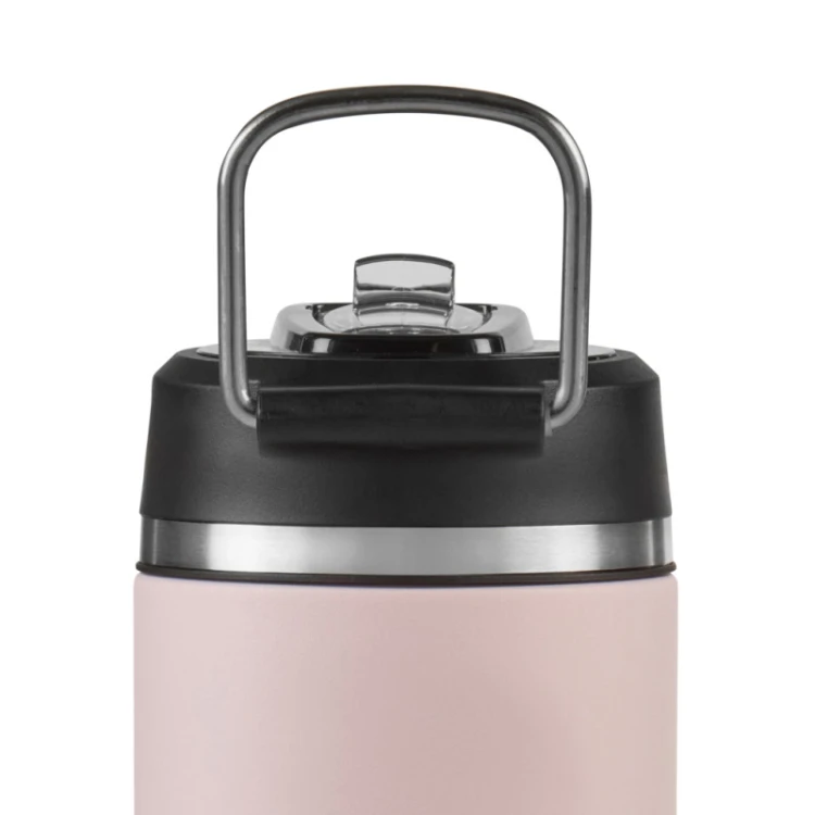 Thermos - termos dziecięcy z rozkładaną słomką, 530 ml - pastelowy różowy