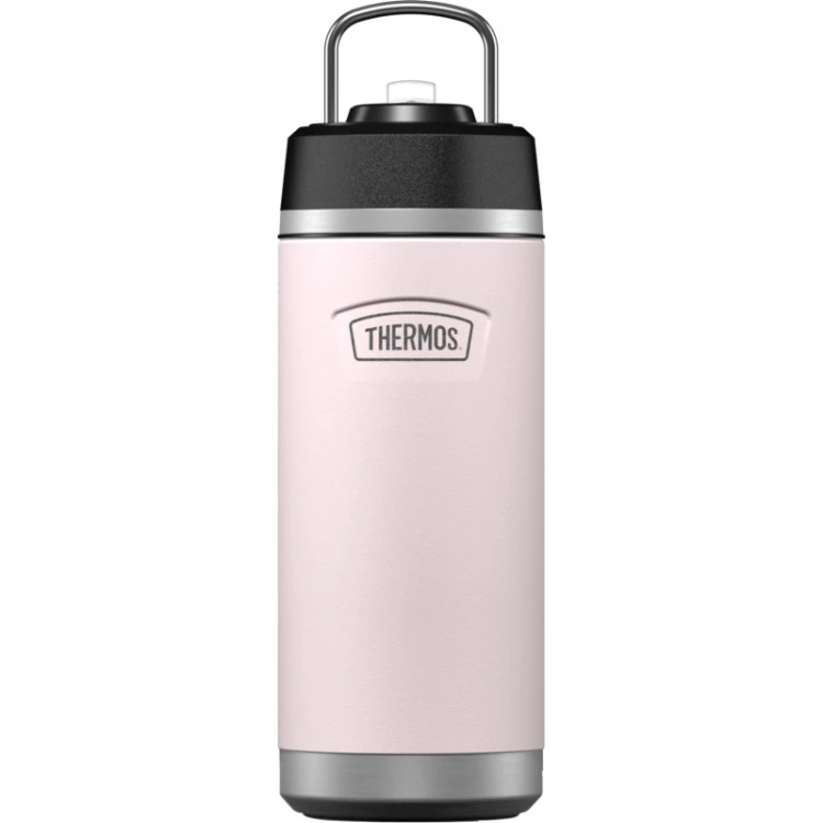 Thermos - termos dziecięcy z rozkładaną słomką, 530 ml - pastelowy różowy