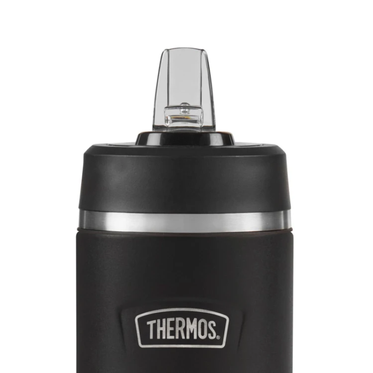 Thermos - termos dziecięcy z rozkładaną słomką, 530 ml - granit