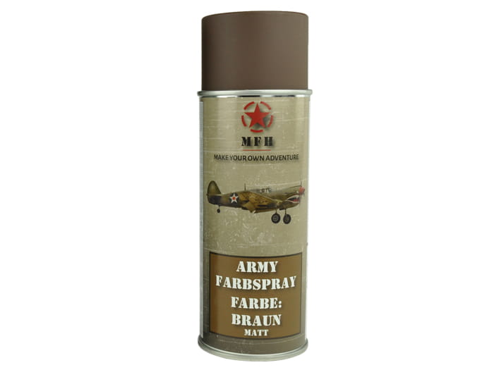 Farba matowa do kamuflażu sprzętu militarnego - brązowa - 400 ml