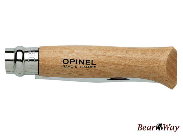 Nóż Opinel INOX No 8 - rękojeść bukowa , składany