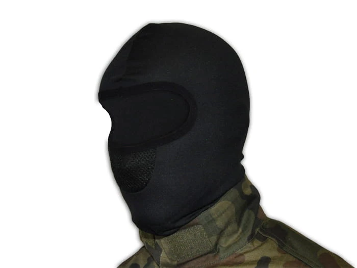 Czarna kominiarka MFH TACTICAL termiczna z siatką oddechową