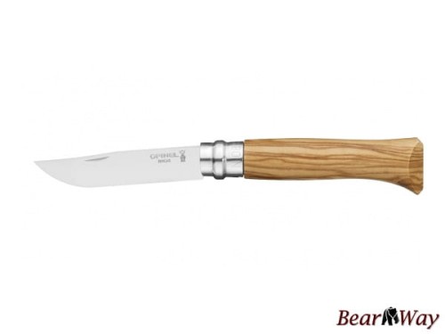  Nóż Opinel LUX drewno oliwne , No 08 , składany
